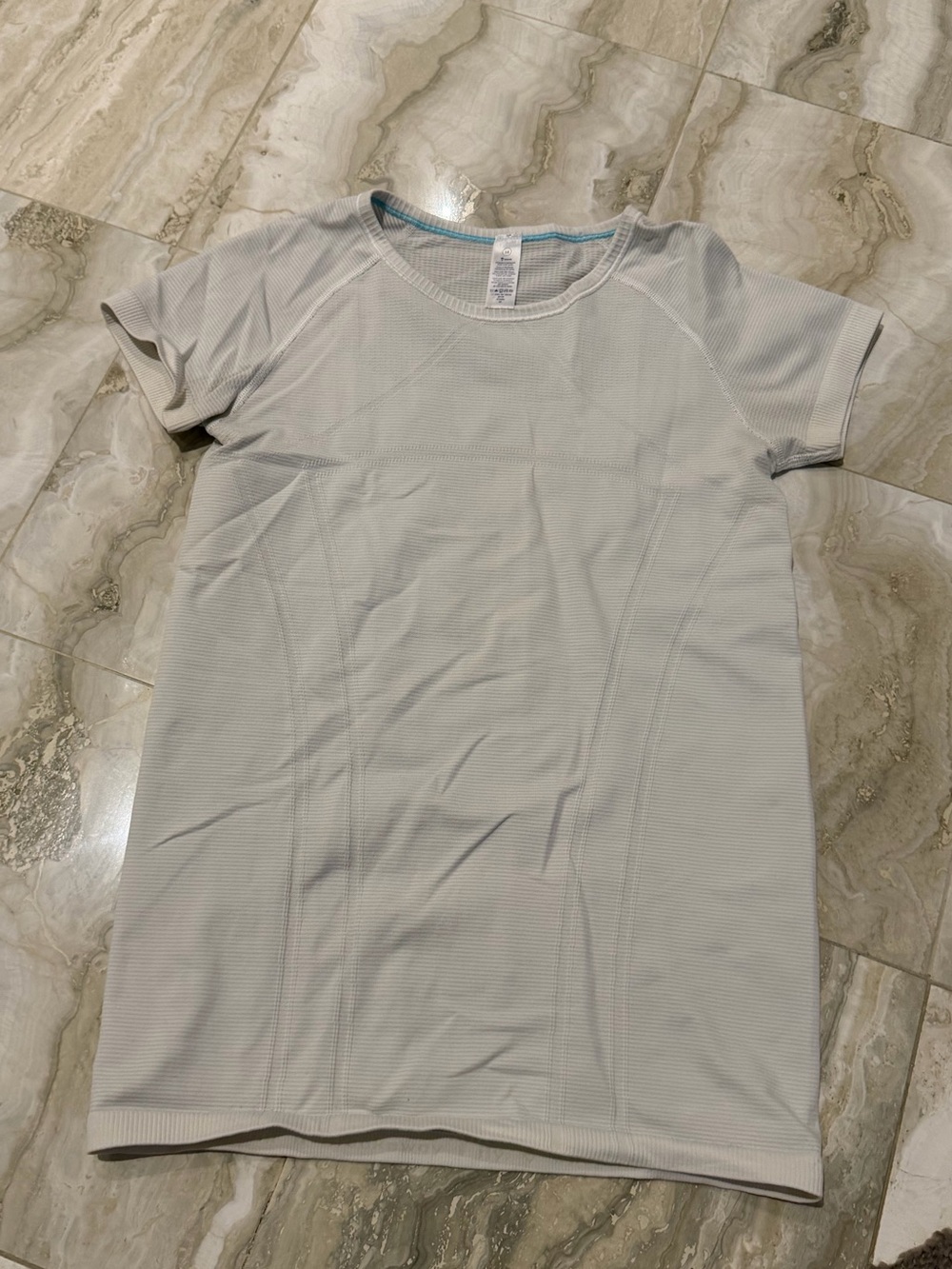 Ivivva Girls Light Gray Top with Teal Trim